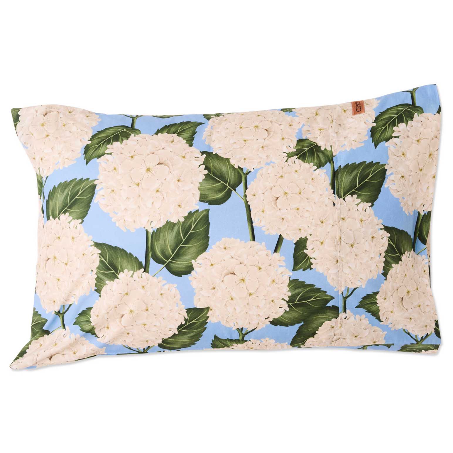 Kip&Co Hydrangea Blue Organic Cotton Pillowcases 2P Std Set